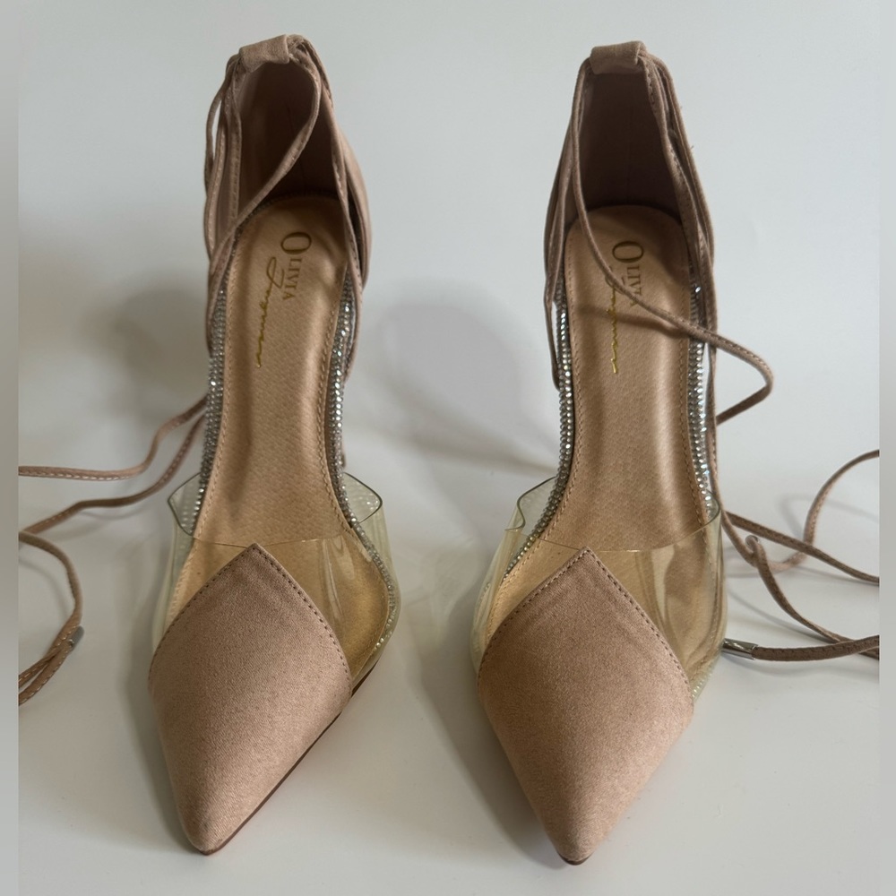 Olivia Jaymes Women's Stiletto Pumps High Heels Lace Up Pumps.